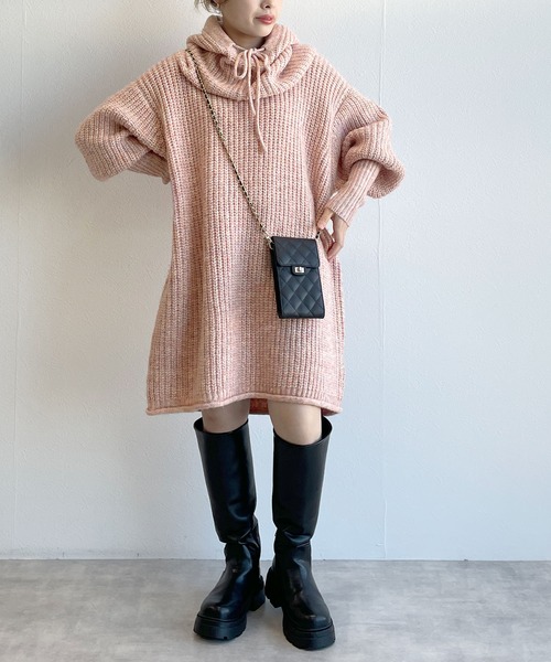 Drawer ドゥロワー バラクラバ ・ロングニット Drawer ドゥロワー バラクラバ ・ロングニット Balaclava knit tops