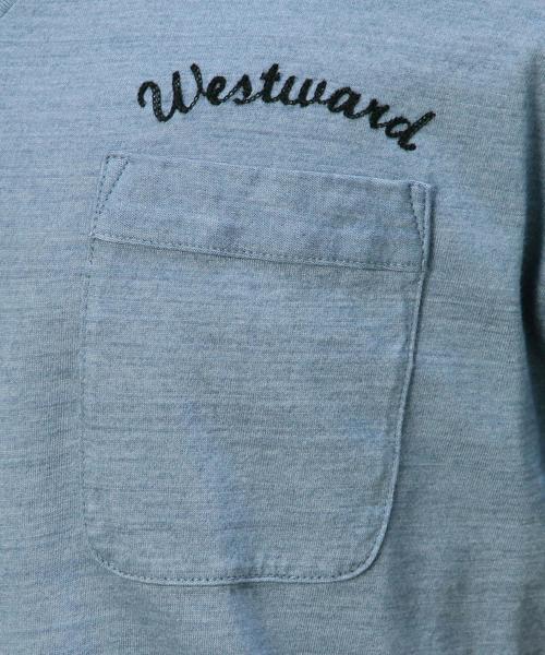 MONKEY TIME（モンキータイム）の「＜monkey time＞ エンブロ 1POC Vネック Tシャツ◆（Tシャツ/カットソー・メンズ・ホワイト/ブラック/グレー/オリーブ/ライトブルー/ネイビー・MEDIUM/SMALL/LARGE）」の8枚目の写真