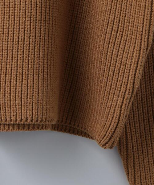 6(Roku)Rib half zip pullover ニット 6（ロク）の「＜6(ROKU)＞RIB HALF ZIP PULLOVER/ニット（ニット