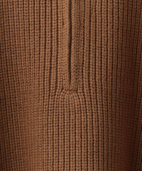 6(Roku)Rib half zip pullover ニット 6（ロク）の「＜6(ROKU)＞RIB HALF ZIP PULLOVER/ニット（ニット