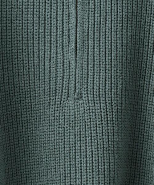 6（ロク）の「＜6(ROKU)＞RIB HALF ZIP PULLOVER/ニット（ニット