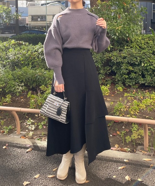 Cheek（チーク）の「スリットあきニットプルオーバー（ニット/セーター・レディース・ブラック/チャコールグレー/ブルー・MEDIUM）」の15枚目の写真