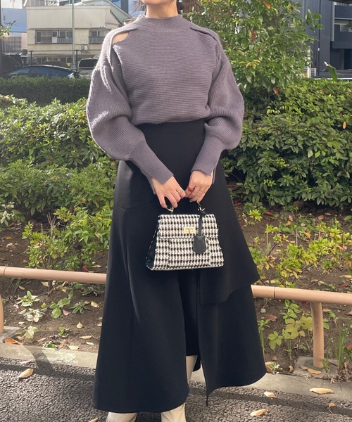 Cheek（チーク）の「スリットあきニットプルオーバー（ニット/セーター・レディース・ブラック/チャコールグレー/ブルー・MEDIUM）」の16枚目の写真