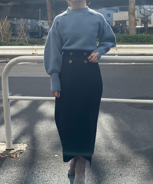 Cheek（チーク）の「スリットあきニットプルオーバー（ニット/セーター・レディース・ブラック/チャコールグレー/ブルー・MEDIUM）」の20枚目の写真