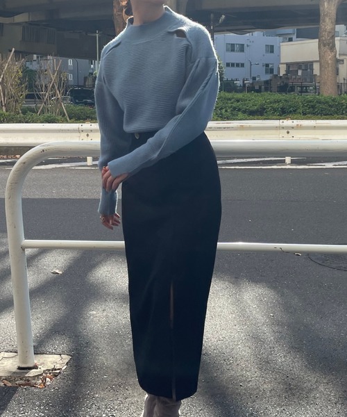 Cheek（チーク）の「スリットあきニットプルオーバー（ニット/セーター・レディース・ブラック/チャコールグレー/ブルー・MEDIUM）」の21枚目の写真