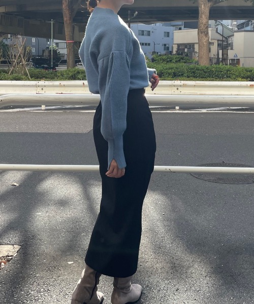 Cheek（チーク）の「スリットあきニットプルオーバー（ニット/セーター・レディース・ブラック/チャコールグレー/ブルー・MEDIUM）」の22枚目の写真