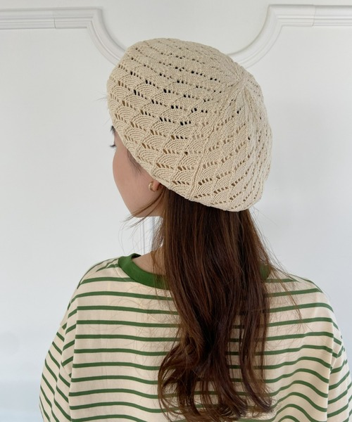 Loueme（ルエム）の「【23S/S 春夏新作】透かし編みベレー帽