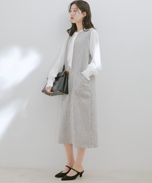 VIS | 【WEB限定カラー:ブラック系】ツイードジャンパースカート(ジャンパースカート)