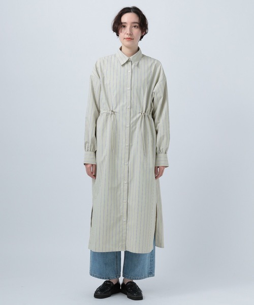 BAYFLOW（ベイフロー）の「アソートストライプシャツワンピース（ワンピース・レディース・ベージュ/その他1/ライトブルー・SMALL/MEDIUM）」の16枚目の写真