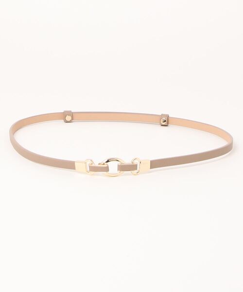 m.f.editorial（エムエフエディトリアル）の「エムエフエディトリアルレディース/m.f.editorial:Women ビットバックル スライドベルト（ベルト・レディース・ブラック/ベージュ・FREE）」の4枚目の写真