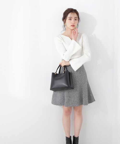 PROPORTION BODY DRESSING(プロポーションボディドレッシング)の「ツイードミニスカート / 1213120213(スカート・レディース・ホワイト系その他/ブラック系その他/ブラック・X-SMALL/SMALL/MEDIUM)」の13枚目の写真