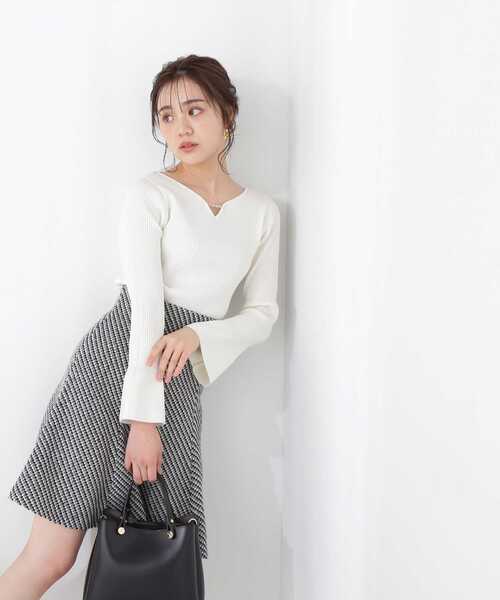 PROPORTION BODY DRESSING(プロポーションボディドレッシング)の「ツイードミニスカート / 1213120213(スカート・レディース・ホワイト系その他/ブラック系その他/ブラック・X-SMALL/SMALL/MEDIUM)」の14枚目の写真