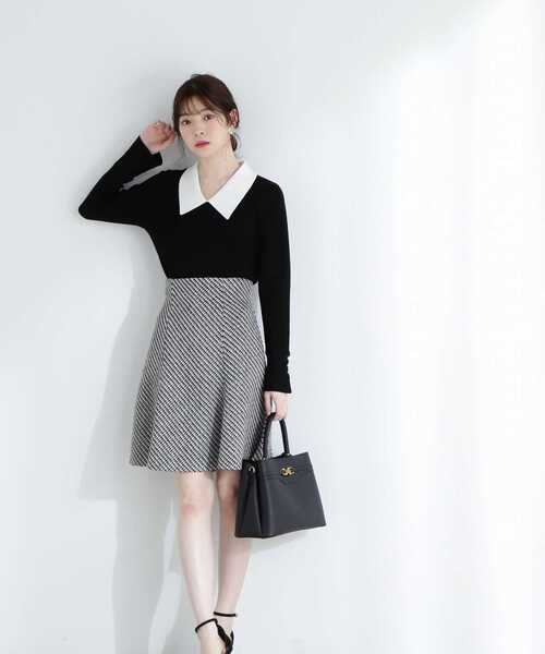 PROPORTION BODY DRESSING(プロポーションボディドレッシング)の「ツイードミニスカート / 1213120213(スカート・レディース・ホワイト系その他/ブラック系その他/ブラック・X-SMALL/SMALL/MEDIUM)」の15枚目の写真