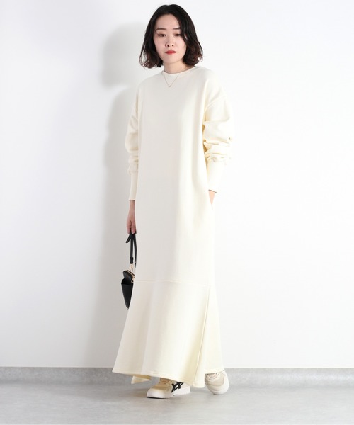 cepo(セポ)の「スウェットマキシワンピース(ワンピース・レディース・ネイビー/オフホワイト/ライム・M)」の17枚目の写真