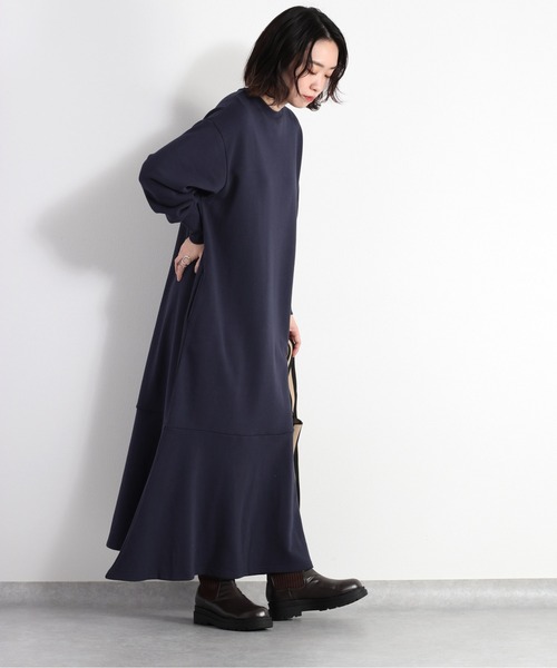 cepo(セポ)の「スウェットマキシワンピース(ワンピース・レディース・ネイビー/オフホワイト/ライム・M)」の14枚目の写真