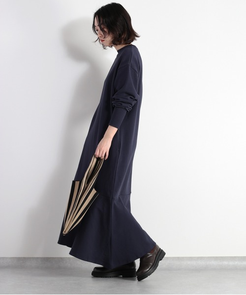 cepo(セポ)の「スウェットマキシワンピース(ワンピース・レディース・ネイビー/オフホワイト/ライム・M)」の19枚目の写真