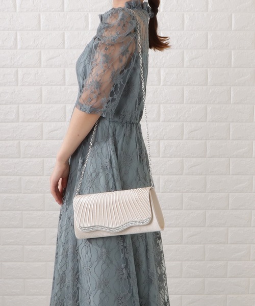 Lace Ladies(レースレディース)の「サテンプリーツパーティーバッグ(クラッチバッグ・レディース・ブラック/ベージュ/シルバー・FREE)」の16枚目の写真