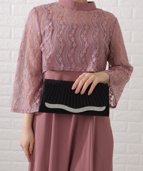 Lace Ladies(レースレディース)の「サテンプリーツパーティーバッグ(クラッチバッグ・レディース・ブラック/ベージュ/シルバー・FREE)」の17枚目の写真