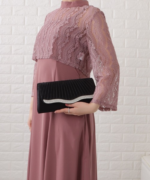 Lace Ladies(レースレディース)の「サテンプリーツパーティーバッグ(クラッチバッグ・レディース・ブラック/ベージュ/シルバー・FREE)」の18枚目の写真