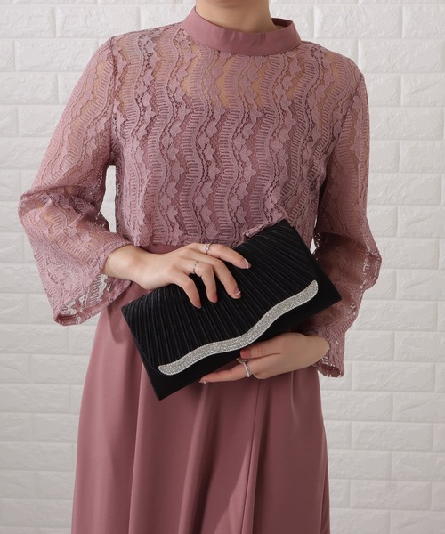 Lace Ladies(レースレディース)の「サテンプリーツパーティーバッグ(クラッチバッグ・レディース・ブラック/ベージュ/シルバー・FREE)」の19枚目の写真