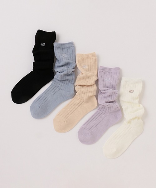 LOVETOXIC（ラブトキシック）の「カラールーズソックス（ソックス/靴下・キッズ・ラベンダー/ベージュ/ホワイト/ブラック/サックスブルー・FREE）」の10枚目の写真