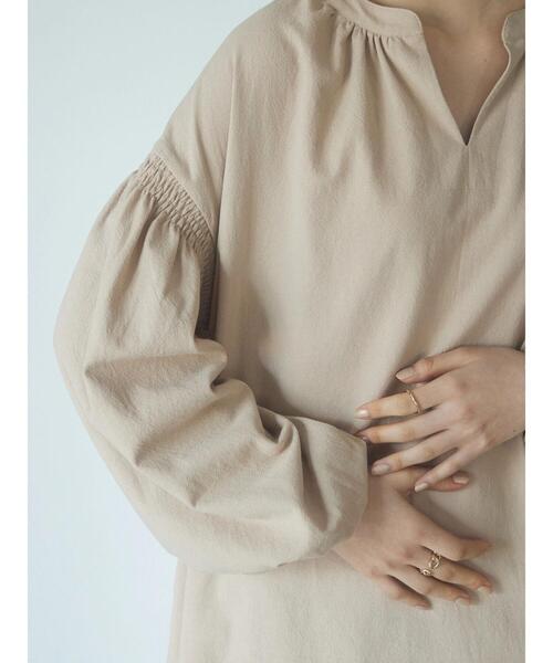 armonia（アルモニーア）の「a.袖ギャザーボリュームワンピース（ワンピース・レディース・ブラック/サックスブルー/ベージュ・FREE）」の14枚目の写真