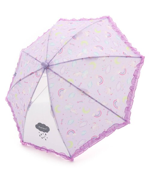 Ampersand(アンパサンド)の「ユニコーン柄 傘(長傘・キッズ・ピンク/ラベンダー・LARGE/MEDIUM/SMALL/X-SMALL)」の2枚目の写真