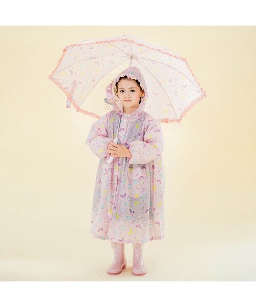 Ampersand(アンパサンド)の「ユニコーン柄 傘(長傘・キッズ・ピンク/ラベンダー・LARGE/MEDIUM/SMALL/X-SMALL)」の4枚目の写真