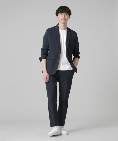 NANO universe（ナノユニバース）の「LB.03/「Damerino」SOLOTEX(R) 4WAY セットアップ/ジャケット＆パンツ（セットアップ・メンズ・ブラック/ネイビー/カーキ・S/M/L/XL）」の3枚目の写真