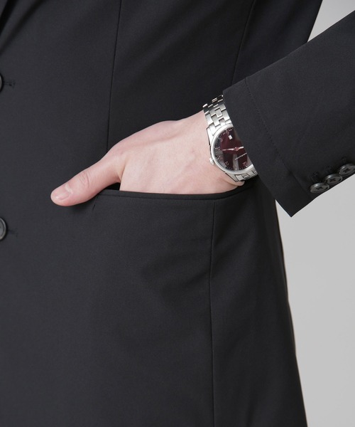 NANO universe（ナノユニバース）の「LB.03/「Damerino」SOLOTEX(R) 4WAY セットアップ/ジャケット＆パンツ（セットアップ・メンズ・ブラック/ネイビー/カーキ・S/M/L/XL）」の17枚目の写真