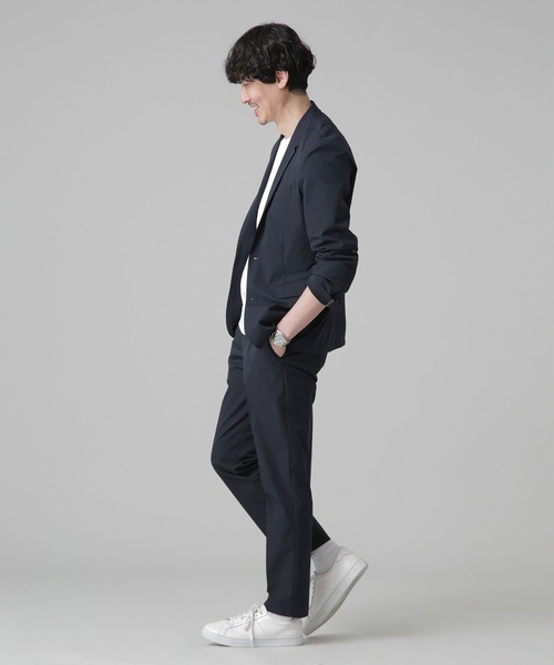 NANO universe（ナノユニバース）の「LB.03/「Damerino」SOLOTEX(R) 4WAY セットアップ/ジャケット＆パンツ（セットアップ・メンズ・ブラック/ネイビー/カーキ・S/M/L/XL）」の5枚目の写真