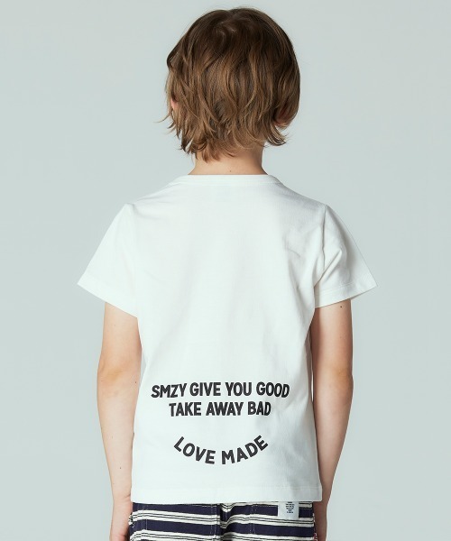 Smoothy（スムージー）の「Smoothy Arch Logo Tee / スムージー アーチロゴTシャツ（Tシャツ/カットソー・キッズ・ブラック/ピンク/ホワイト/ヘザーグレー・120/150/130/110/100/160/140）」の6枚目の写真