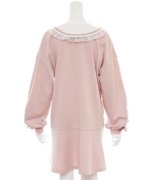 Secret Honey(シークレットハニー)の「裾フレア襟付き裏毛ワンピース(Tシャツ/カットソー・レディース・ブラック/ピンク・FREE)」の15枚目の写真