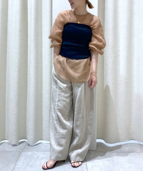 BABYLONE（バビロン）の「ニットチューブトップ（チューブトップ・レディース・オフホワイト/ブラック・フリー）」の22枚目の写真