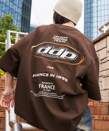 DDP/ディーディーピー 別注 サークルロゴ刺繍 ヘビーウェイト ビッグシルエット半袖Tシャツブラウン系