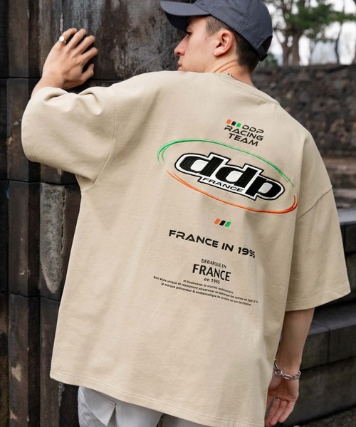 ddp(ディーディーピー)の「DDP/ディーディーピー 別注 サークルロゴ刺繍 ヘビーウェイト ビッグシルエット半袖Tシャツ(Tシャツ/カットソー・メンズ・オフホワイト/ブルー/アッシュグレー/ブラック/ネイビー/ブラック系/ベージュ系/パープル系/ホワイト系/ホワイト系1/ネイビー系1/ブラウン/ブラウン系/ワイン系/ホワイト系2/ブラック系2/ネイビー系2/チャコール・M/L)」の12枚目の写真