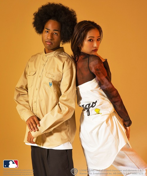 BACK TO THE FIELD（バック トゥー ザ フィールド）の「【LOONEY TUNES×MLB】バックプリントワークシャツ（シャツ/ブラウス・レディース・ホワイト/ベージュ/ネイビー・FREE）」の16枚目の写真