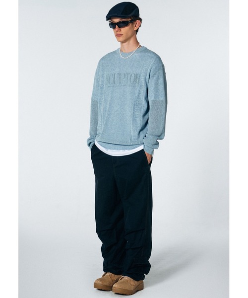 SCULPTOR(スカルプター)の「Striped Mesh Sweater/ストライプメッシュセーター(ニット/セーター・レディース・ライトブルー/ブラウン/アイボリー・MEDIUM/LARGE)」の12枚目の写真