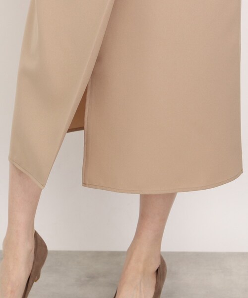 DRESKIP（ドレスキップ）の「◆【幅広いコーデに着回せる！】ラップ風ポケ付ナロ－スカート（スカート・レディース・ブラック/オレンジ/ベージュ・02/03/04）」の16枚目の写真