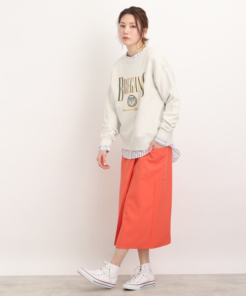 DRESKIP（ドレスキップ）の「◆【幅広いコーデに着回せる！】ラップ風ポケ付ナロ－スカート（スカート・レディース・ブラック/オレンジ/ベージュ・02/03/04）」の21枚目の写真