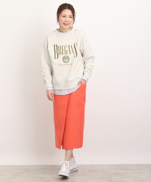 DRESKIP（ドレスキップ）の「◆【幅広いコーデに着回せる！】ラップ風ポケ付ナロ－スカート（スカート・レディース・ブラック/オレンジ/ベージュ・02/03/04）」の10枚目の写真