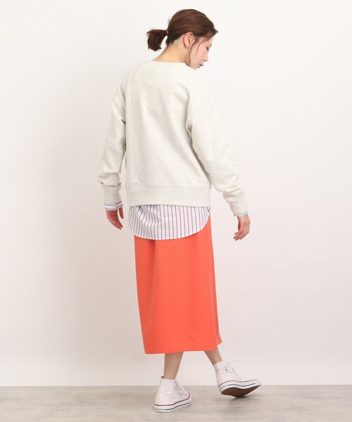 DRESKIP（ドレスキップ）の「◆【幅広いコーデに着回せる！】ラップ風ポケ付ナロ－スカート（スカート・レディース・ブラック/オレンジ/ベージュ・02/03/04）」の6枚目の写真