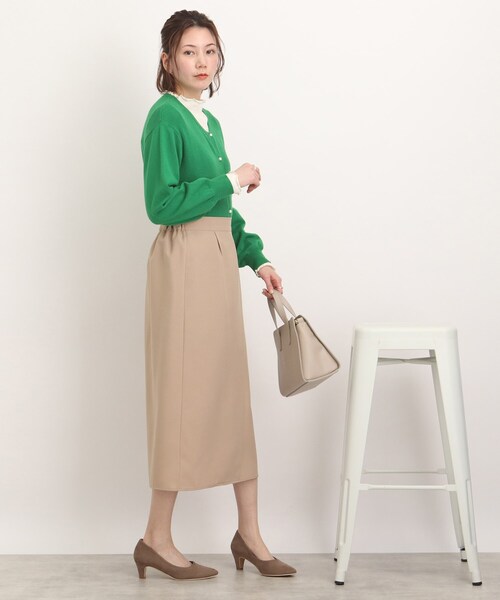 DRESKIP（ドレスキップ）の「◆【幅広いコーデに着回せる！】ラップ風ポケ付ナロ－スカート（スカート・レディース・ブラック/オレンジ/ベージュ・02/03/04）」の11枚目の写真