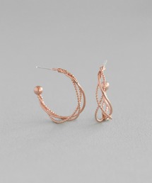 Phoebe | 【金属アレルギー対応】クロッシングトリニティーラインピアス(ピアス(両耳用))