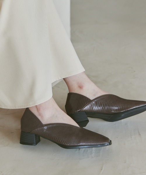 トッズ　34 バブーシュ　パンプス ナチュラルパイソンバブーシュ（パンプス）｜moi tytto