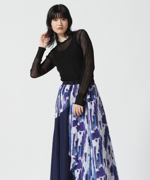 DROIT BELLO(ドロイトベロ)の「DROIT BELLO(ドロイトベロ) メッシュニット(ニット/セーター・レディース・ブラック/グレー系その他6/ホワイト系2・F)」の13枚目の写真