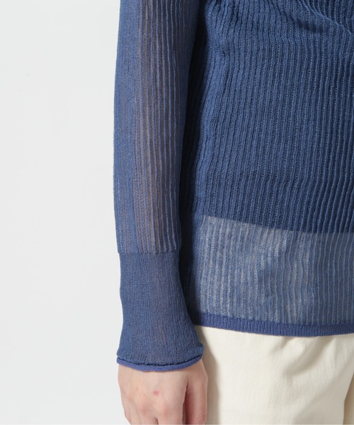 DROIT BELLO(ドロイトベロ)の「DROIT BELLO(ドロイトベロ) メッシュニット(ニット/セーター・レディース・ブラック/グレー系その他6/ホワイト系2・F)」の6枚目の写真