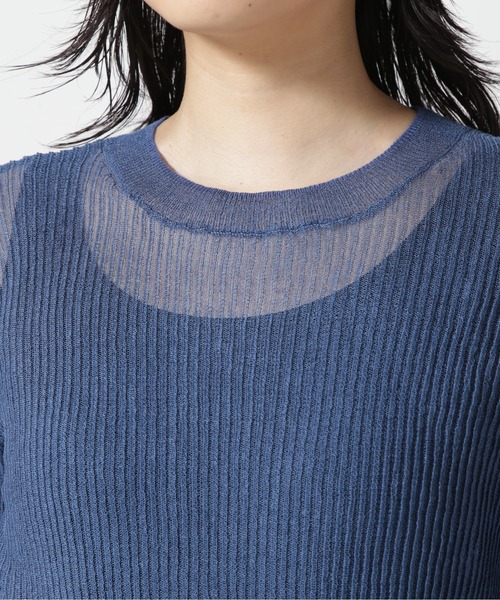 DROIT BELLO(ドロイトベロ)の「DROIT BELLO(ドロイトベロ) メッシュニット(ニット/セーター・レディース・ブラック/グレー系その他6/ホワイト系2・F)」の8枚目の写真