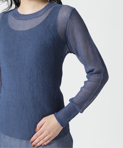 DROIT BELLO(ドロイトベロ)の「DROIT BELLO(ドロイトベロ) メッシュニット(ニット/セーター・レディース・ブラック/グレー系その他6/ホワイト系2・F)」の9枚目の写真