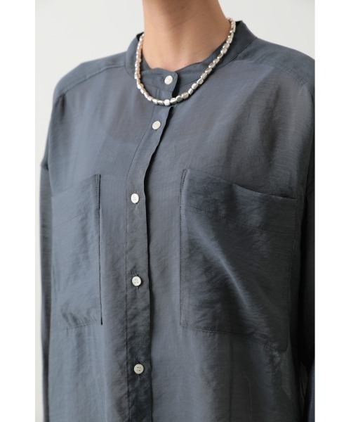 crie conforto（クリーコンフォルト）の「シアーシャツ（シャツ/ブラウス・レディース・ライム/ダークグレー/アイボリー/ライトブルー・FREE）」の21枚目の写真